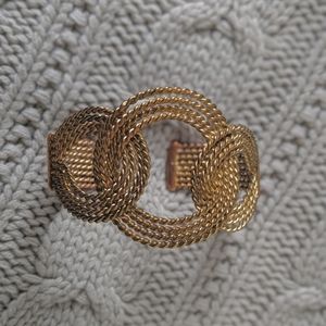 Gold open cuff bracelet